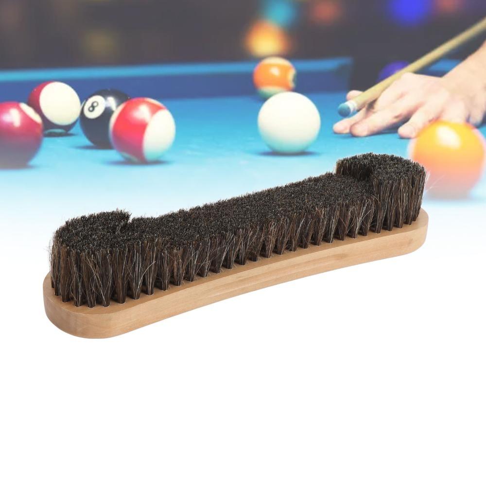 Solid Wood Pool Table Brush Soft Horsehair Pool Table Cleaner Billiard Table Brush Dusting