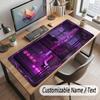 City Cyberpunk Theme Customized Mouse Pad Personalized Print Name Text Desk Mat For Home Office Table Decor