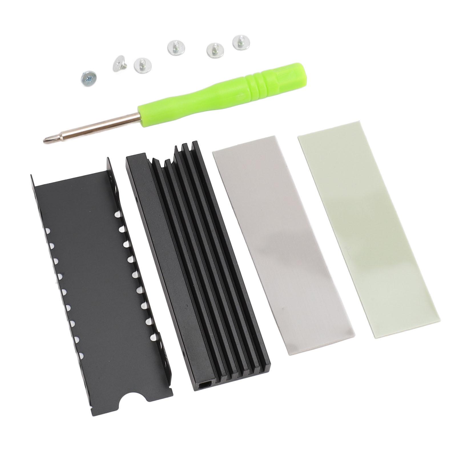 

M.2 NVME 2280 SSD Радиатор Поддержка Односторонний Двусторонний SSD Радиатор с Термосиликоновыми Прокладками для чёрный