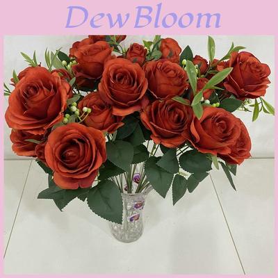 Romantic Rose Bouquet Fake Flowers For Wedding Decor With Real Touch Feelings
