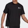 Adidas Letter Print Cotton Crew Neck T-Shirt Men Tops Black HB1554