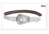 Unisex Fashion Rivet Belt with Rhinestone Alloy Pin Buckle