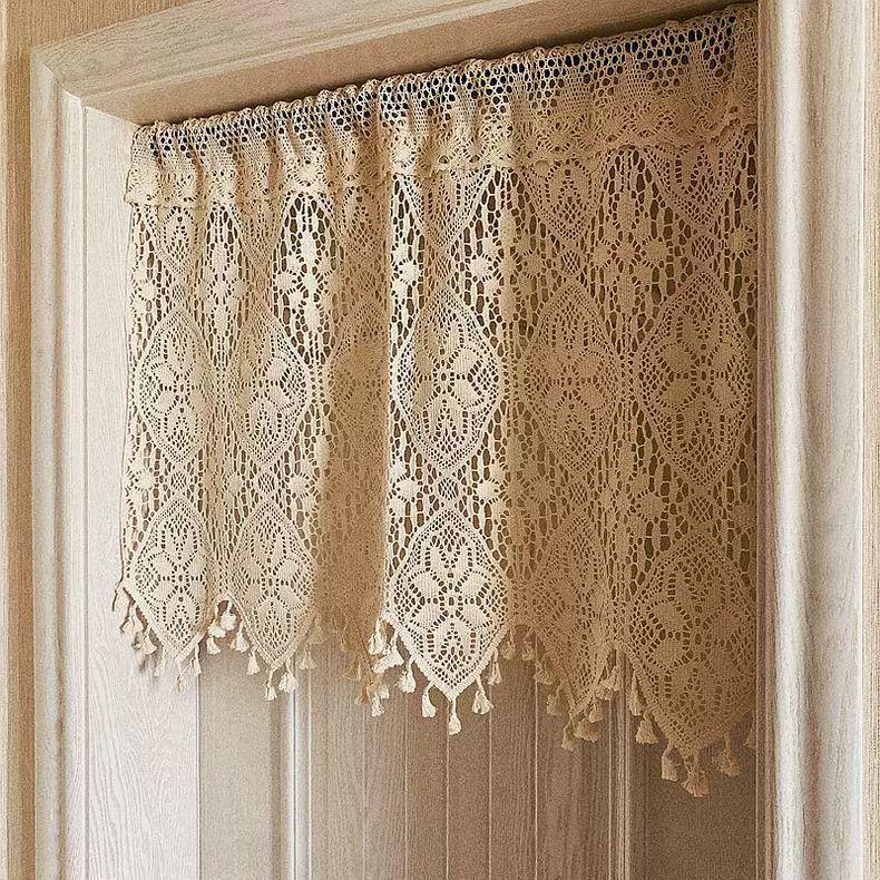 Amerikanische Baumwollspitze Halbvorhang-Schals für Fenster, Türen und Trennwände