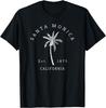 Retro Cool Santa Monica California Palm Tree Novelty T-Shirt