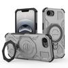 KEYSION Shockproof Magnetic Case for iPhone 16e Soft Silicone+PC Upright Live Metal Ring Stand Phone Back Cover for iPhone 16e
