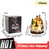 Winter Scene Christmas Music Box Festive Christmas Atmosphere Glowing Music Box Snow Scene Ornament Tabletop Holiday Decor
