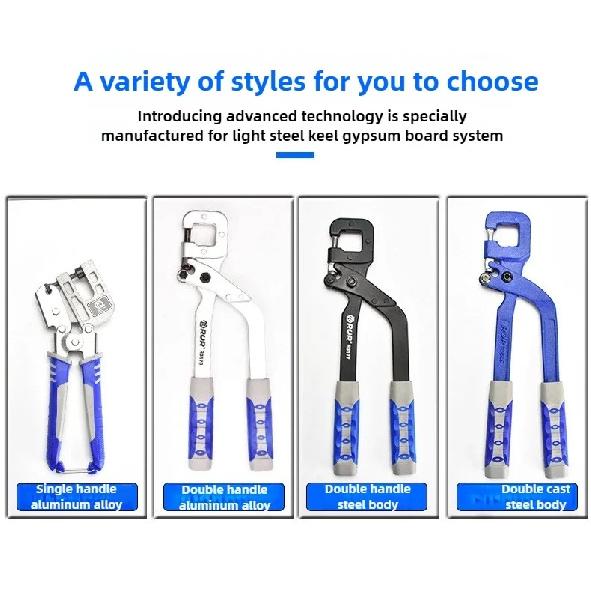 12inch Metal Stud Crimper Aluminum Alloy Punching Pliers Plaster Drywall Tools For Fastening Metal Double Handed Keel Pliers
