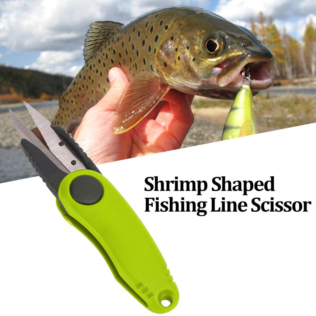 Shrimp Shaped Fishing Line Scissor Fishing Tackle Fold Scissor Fishing Line Cut Clipper