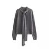 Autumn Women Fashion Pullovers Trend Knitting Butterfly Collar Slim Sweaters Woman England Style Female Sweater Top