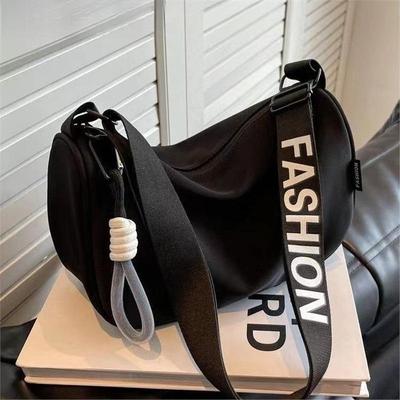 Dámská módní crossbody taška z nylonového plátna se širokým popruhem – Všestranná, Velká kapacita, Ležérní styl