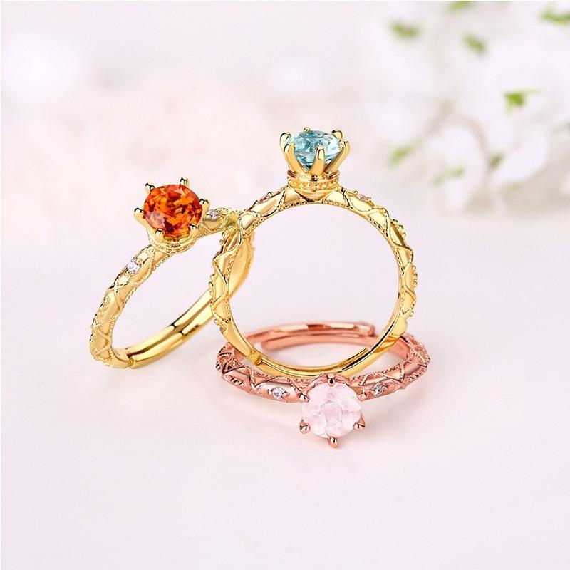 Tancise Classic 925 Sterlingsilber 5*5 Rosenquarz Ring Damen Schmuck Hochzeit Versprechen Party Geschenk