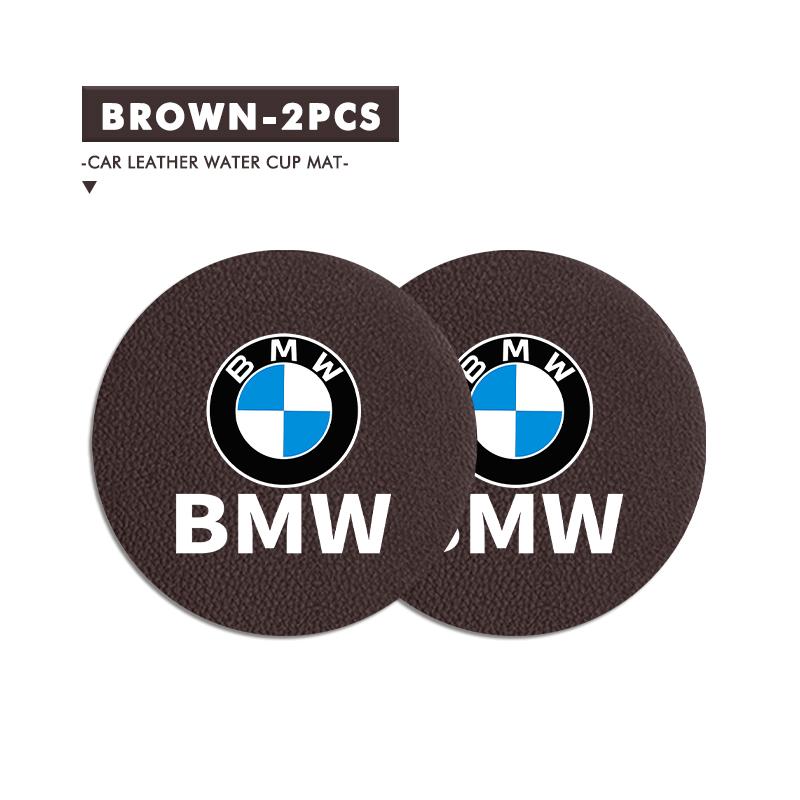 2PCS Suede Car Coaster Water Cup Slot Non-Slip Pad For BMW Performance X1 X3 X5 E39 E46 E90 F20 E60 F30 M3 M5