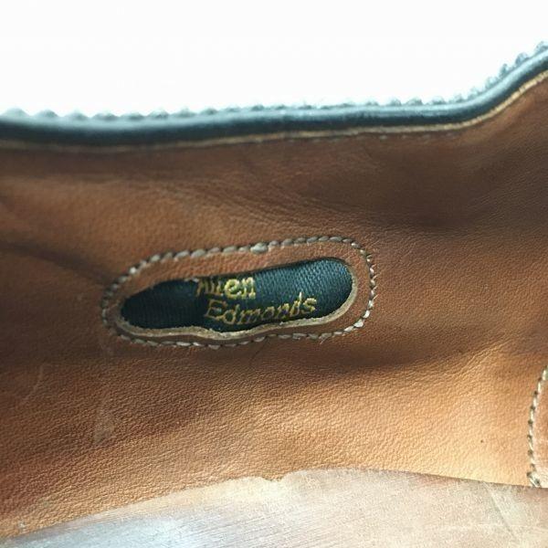 Allen Edmonds Vintage Sanford Cap Toe Businessschuhe Schwarz Größe 9.5E / 27.0-27.5cm Herren(GEBRAUCHT)