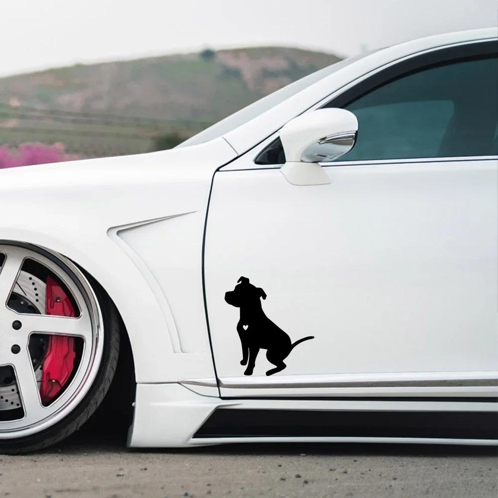Funny Cute Pit Bull Dog Car Body Window Sticker Water-resistant Vinyl Decal Automobiles Styling Decoration Sticker Accessories