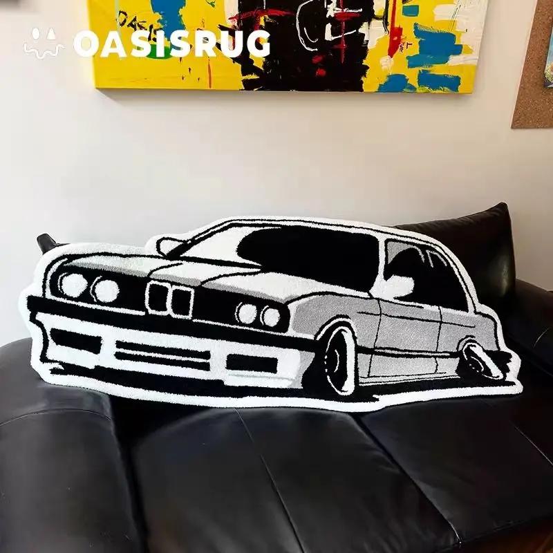 Trendy Car Carpet Comfortable And Soft Home Decoration Personality Creative Footrest Gaming Room Bedside Blanket
