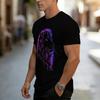 Summer men's short sleeved round neck T-shirt