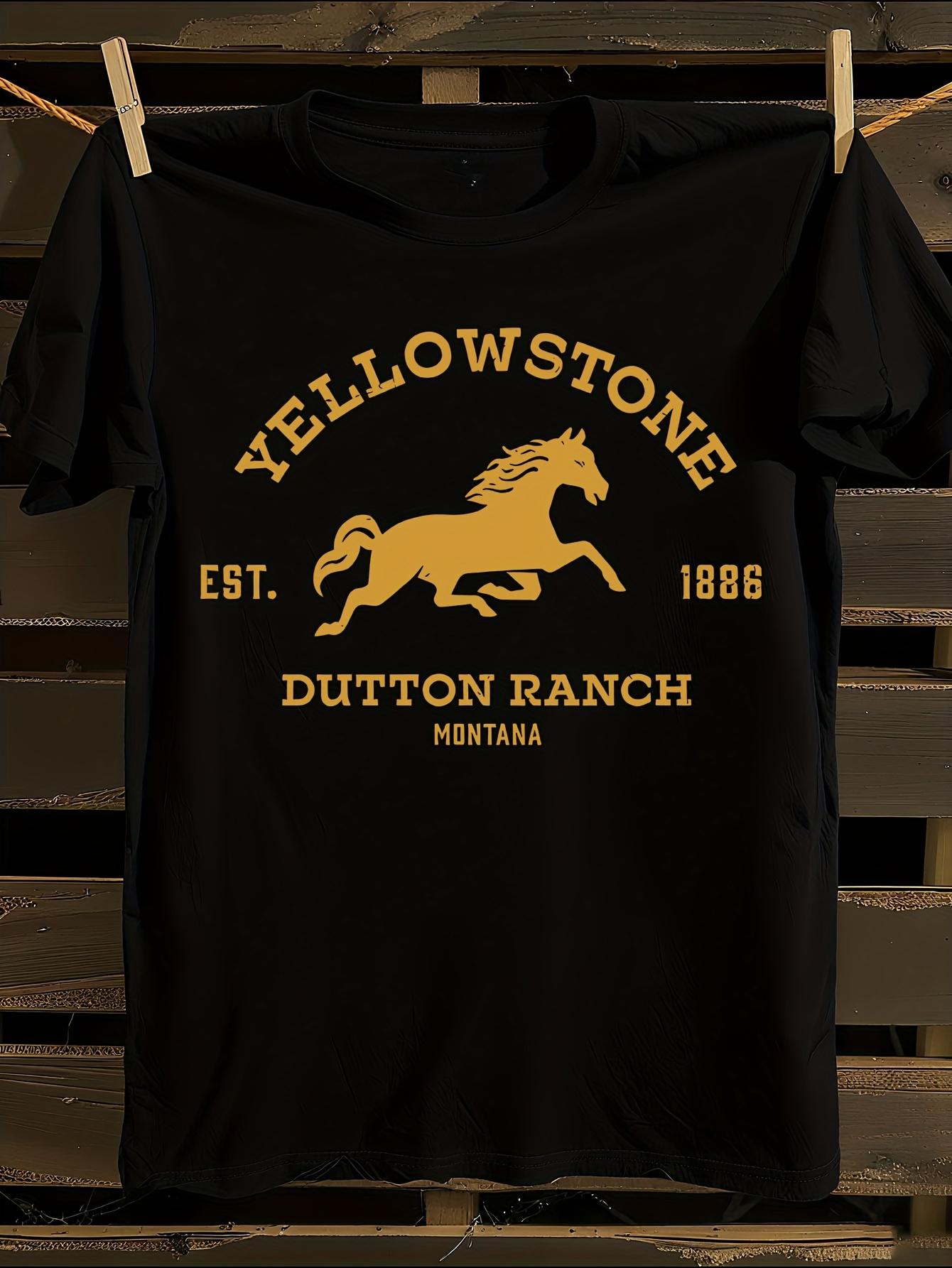 Yellowstone Dutton Ranch Montana Vintage Western Graphic ... M