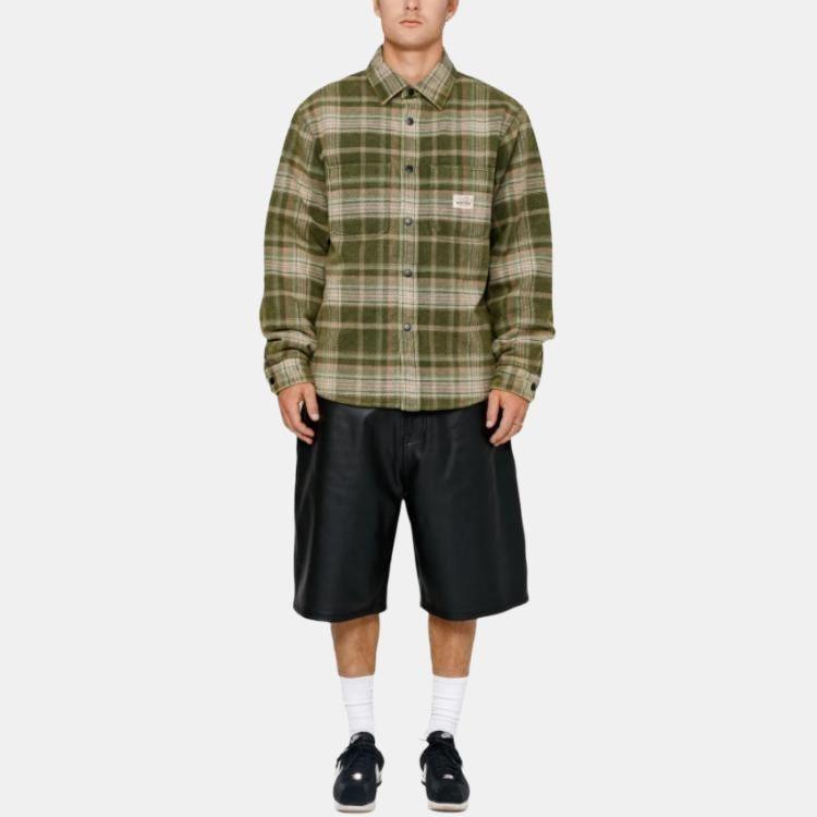Stussy FW24 HEAVY WASHED PLAID SHIRT logo Unisex 1110339