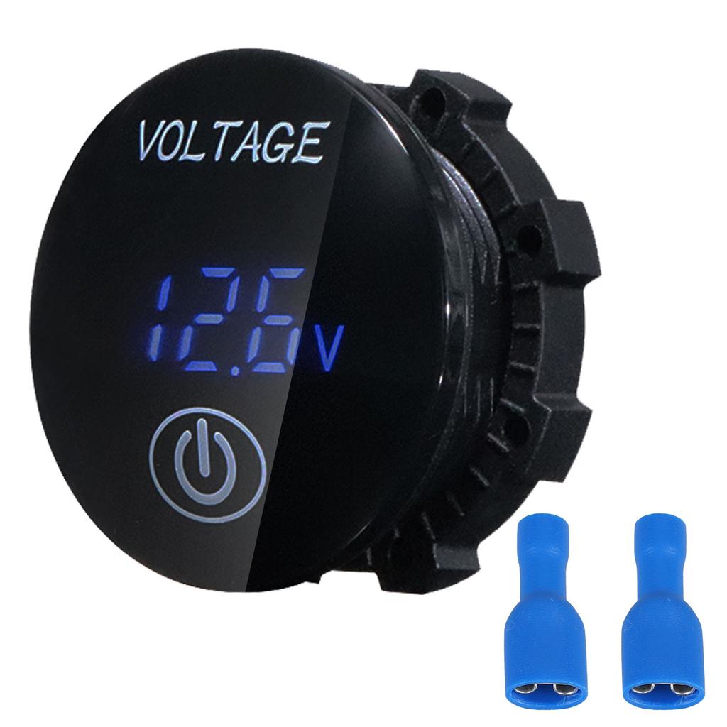 12V 24V Volt Meter LED Digital Display DC 5V -48V Waterproof Voltmeter With Touch Switch Battery Monitor For Car Automobiles Motorcycle Truck Boat