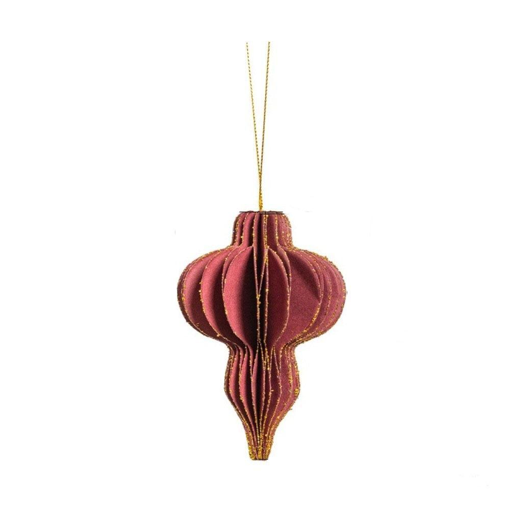 Solid Color Christmas Tree Pendant Paper Christmas Tree Decoration Home