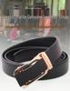 Men's Genuine Leather Belt with Frosted Automatic Buckle - Stylish Alloy Design