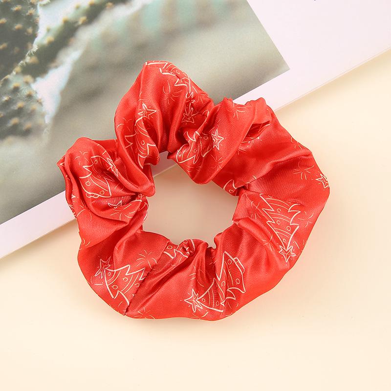Satin Minimalistische Halloween & Weihnachten Scrunchie Haaraccessoires