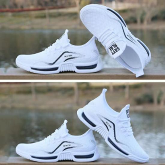 Summer Men's Shoes Breathable and Fashionable Korean Version Versatile Sports Shoes Lightweight and Odorproof Soft Soled Student Running Shoes