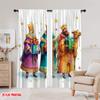 2pcs,2D plane printing Curtains Three Wise Men with Gifts Polyester (without rod) Holiday for Various Room Types