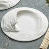 Wave Artistic Conception Fusion Tableware Ceramic Tableware Western-style Flat Special-shaped Hotel Advanced Cold Dish Set Plate