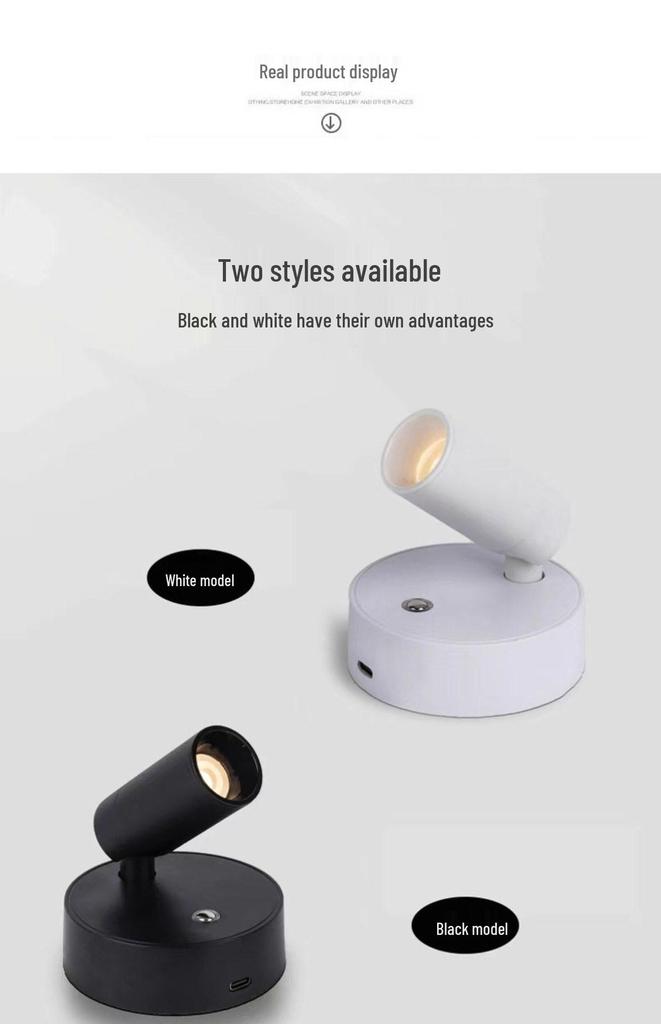 USB Rechargeable Magnetic Wall Light: Wireless Spotlight & Night Light for Corridors