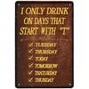 Funny Dri Vintage Metal Poster for Bar Wall Decor