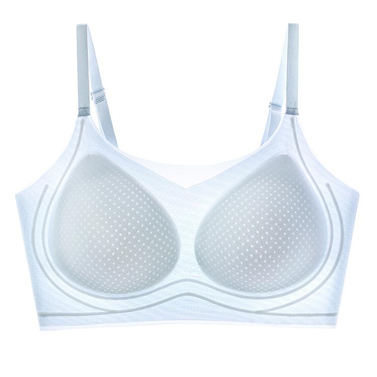 Ultra-thin ice silk thin shoulder straps gather vest type seamless thin beauty back breathable sports bra cover