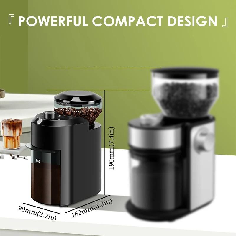 220V/120V with 28 Precise Grind Setting Electric Burr Coffee Grinder Adjustable Burr Mill Conical Coffee Bean Grinding