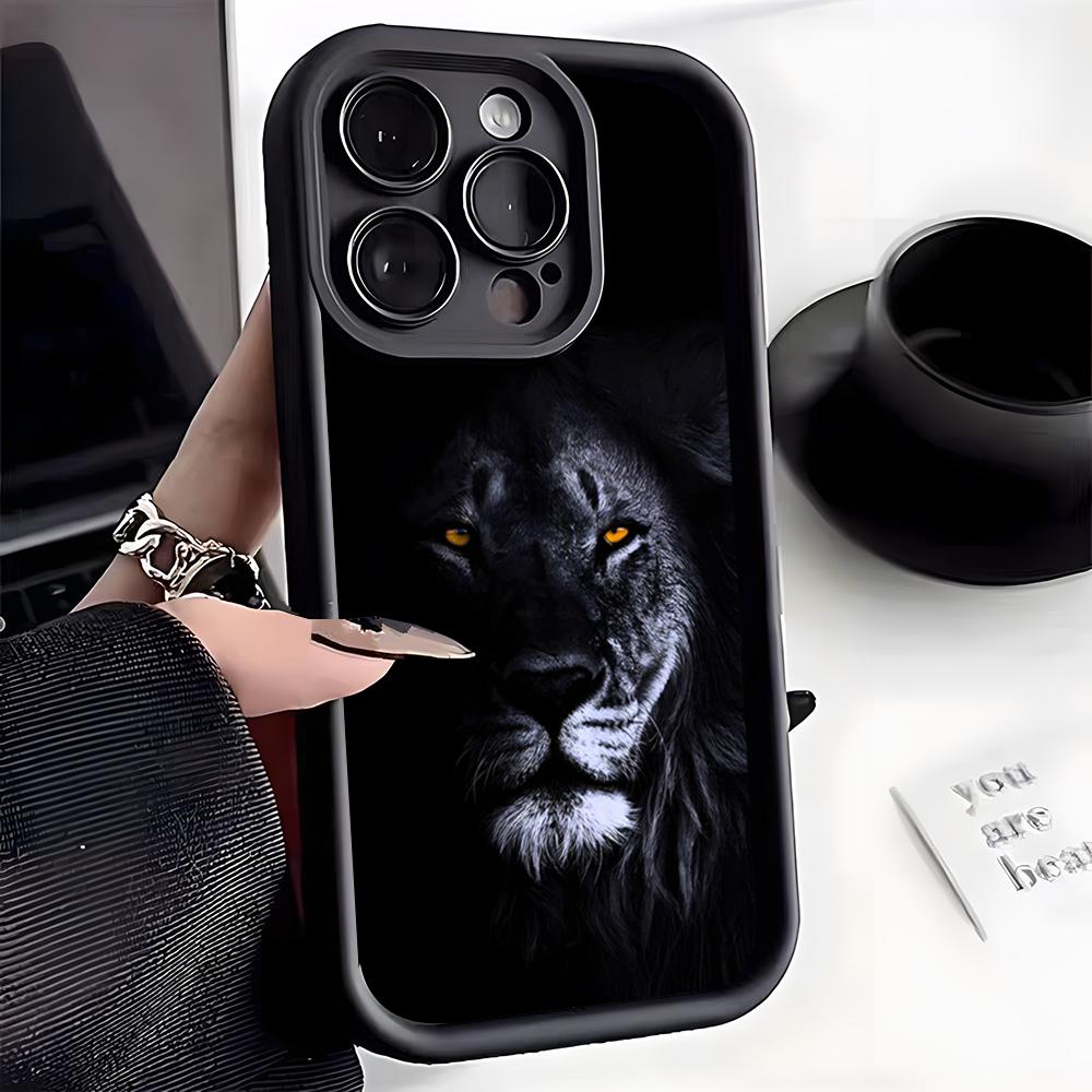 Lion Pattern Phone Case For IPhone 17 Pro Max 16 15 14 Pro Max IPhone 13 Pro Max 11 Plus Silicone Cover