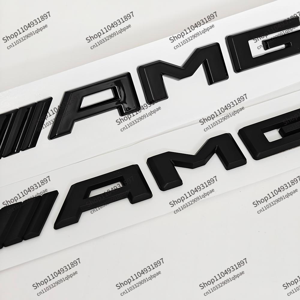 3D ABS Black Logo AMG Emblem Letters Car Trunk Badge For Mercedes Benz W204 W205 W176 W177 W212 W213 AMG Sticker Accessories