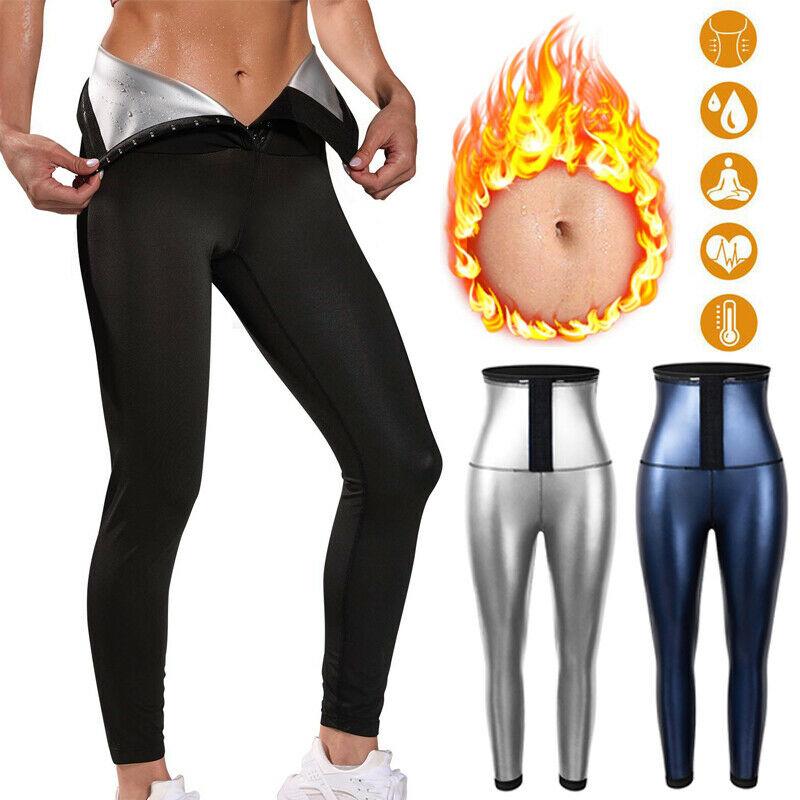 Abbigliamento Sauna Pantaloni Per La Perdita Di Peso Pantaloni Da Sauna Sudore Thermo Neoprene Allenamento Pantaloni Da Allenamento Body Shaper Leggings Per Il Controllo Della Pancia Per Le Donne Brucia Grassi Pantaloni