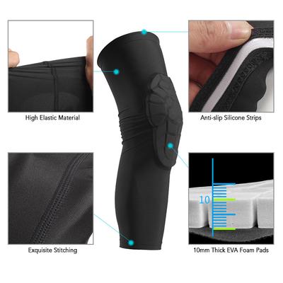 Manchons de jambe de compression pour enfants, manchons de jambe antidérapants avec genouillères de protection