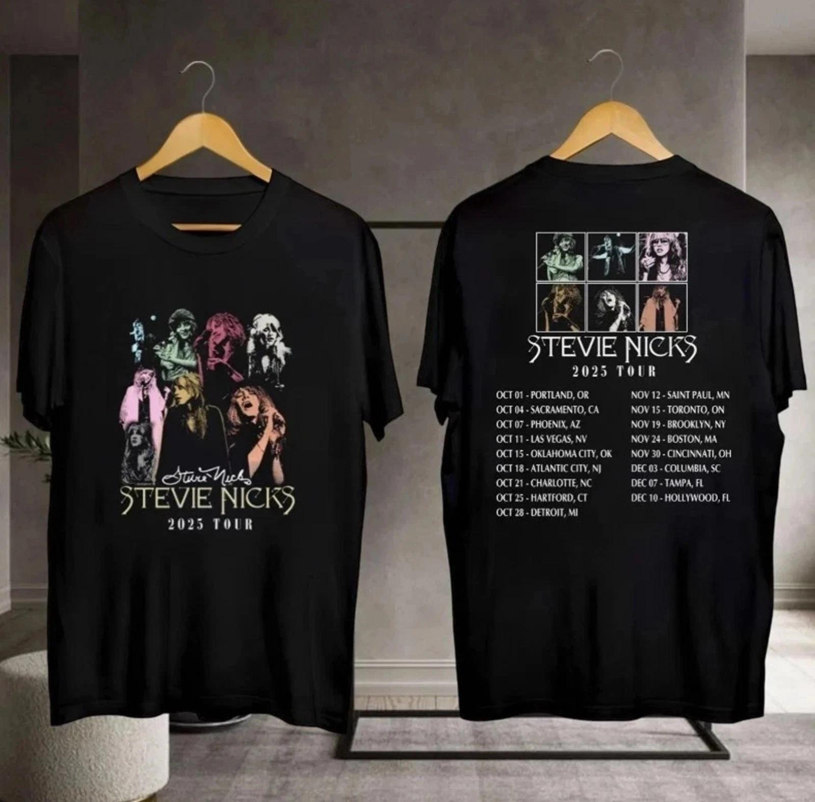 

NEW! Stevie Nicks Live Concert Music Tour Dates 2025 Double Sided T-Shirt High-end Luxury Is for Both Men and Women Top Y2k 4XL
