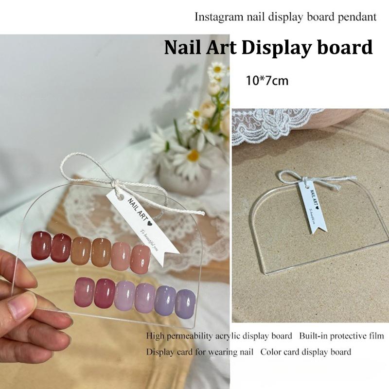 1 Stück Unregelmäßiges Acryl Nail Art Falsche Spitzen Display Board Transparent Nagel Gel Lack Displayständer Maniküre Ausstellungsregal