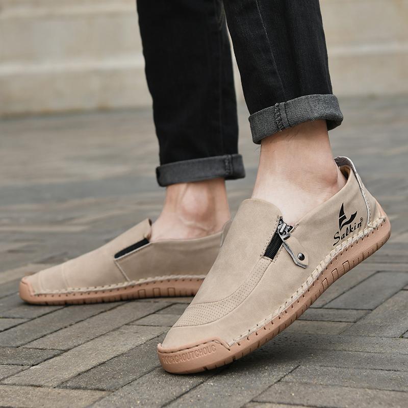 Handmade Men's Casual Shoes Comfortable And Breathable Moccasins Men Flats Shoes Driving Shoes