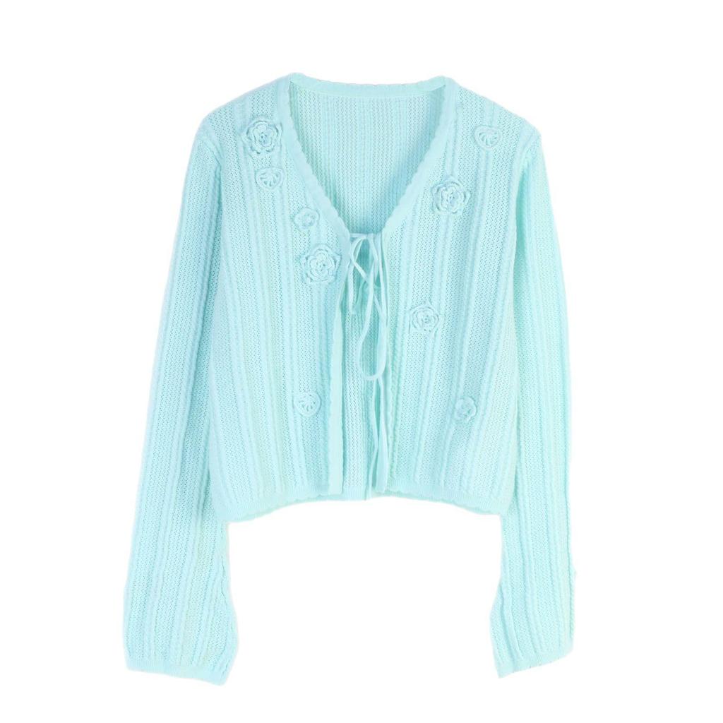 Women's Camellia Knit Set: Cardigan, Vest + Skirt – Spring/Summer Forest Fairy Style