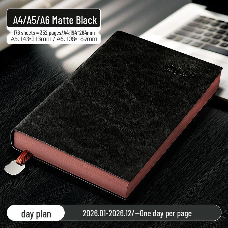 

2026 Custom Logo Soft Leather Planner: A4, A5, A6 Calendar & Schedule Notebook 10.8x18.9 cm