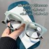 Fashion Color Blocked PC Frame Reading Glasses Men Anti Blue Light Presbyopia Glasses Women Stylish Farsighted Eyewear Diopter