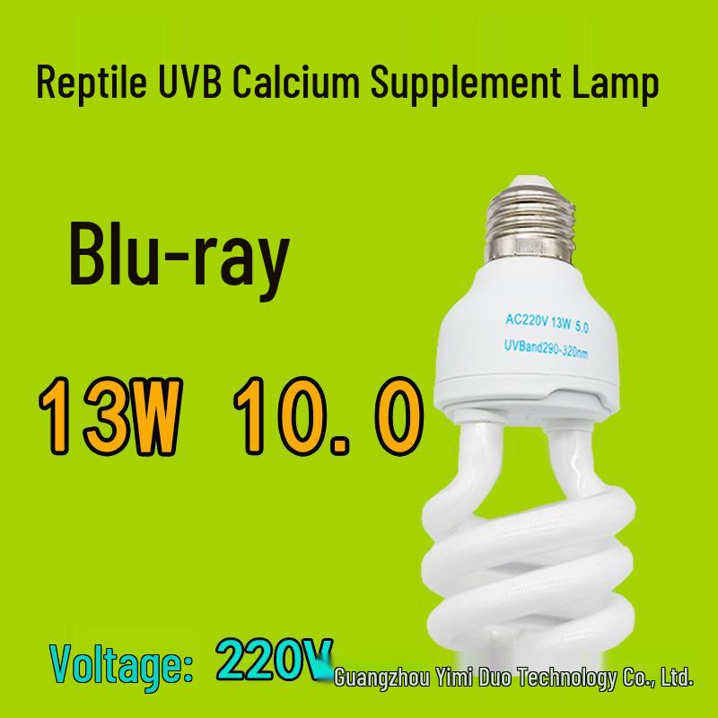 Reptile & Bird UVB Bulb Calcium Lamp for Tortoises, Bearded Dragons, and Lizards