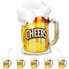 [Balloon Shop] BIG Beer 5 Pieces Aluminum Balloons Decoration Year-end Party New Year Year-End Festival Eating and Drinking Launch Party Adult Birthda