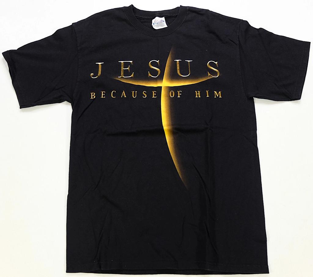 Rare VTG Jesus Because Of Him Heaven Knows My Name T Shirt 2000s Christianity M