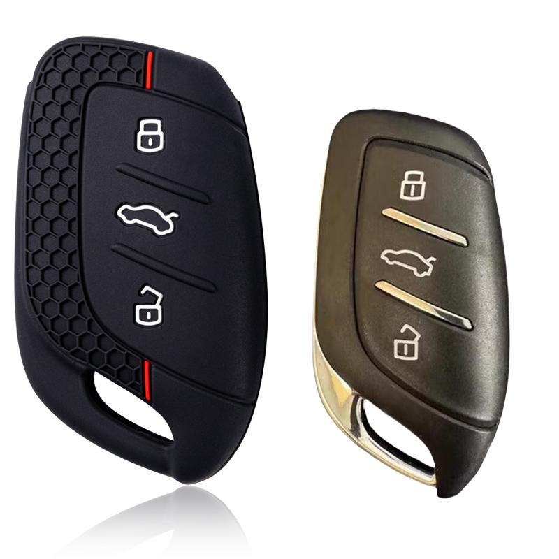 

New 3 Buttons Silicone Car Key Cover Case Fob For MG 4 2026 Mg4 Ev MG HS GT ZS EV ZX MG5 MG6 for Roewe RX3 RX5 RX8 ERX5 I6 I5 3 Buttons чёрный