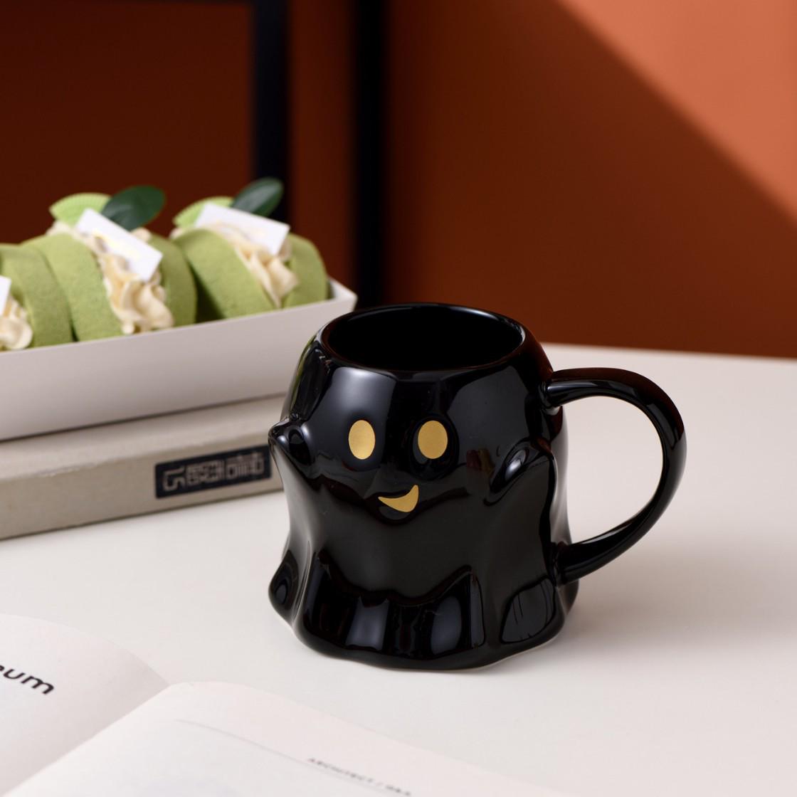 

Волшебная керамическая кофейная кружка Призрак-Фантом - Причудливый дуэт чашек с Хэллоуинскими спрайтами 401-500ml