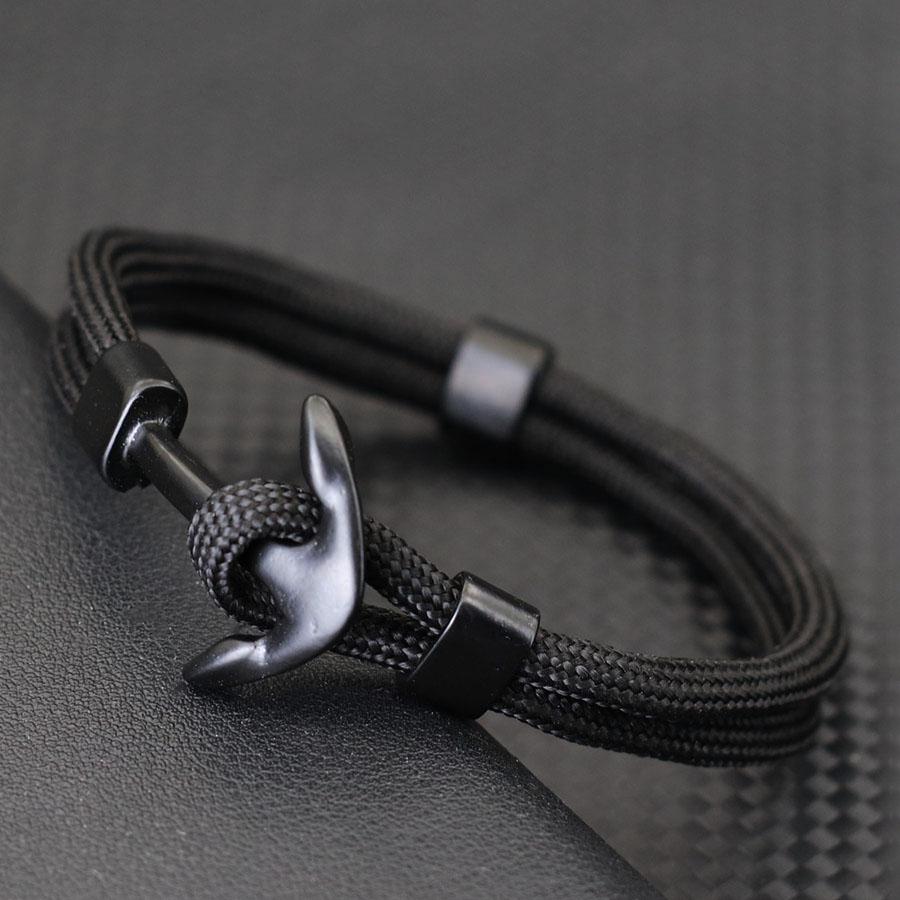 New Anchor Bracelet For Men Outdoor Camping Paracord Braslet Casual String Braclet Nautical Wrap Accessories Pulseria Homme