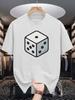 Bright Red Tee Cartoon White Dice Graphic Unisexs Short Sleeve T Shirt Crew Neck Game EleUnisext Casual Daily Soft Comfort Top